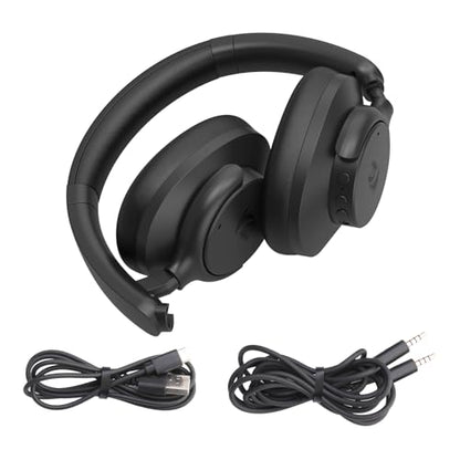 Redragon H610 Wireless Gaming Headset for PC, Mac, NS, Phone - BT 5.3 with Active Noise Cancellation, 40H Battery, Lightweight, Over-Ear Headphones with Built-in Mic, Black - color: Black