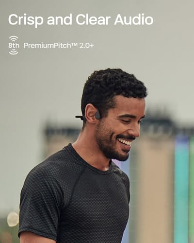 SHOKZ OpenRun Mini Bone Conduction Open-Ear Bluetooth Headphones, Black | Bundle with Sweat Headband；Open ear comfort; Lightweight & Secure fit; IP67 water resistance; 8H battery; Running/Cycling - color: Black, size: Mini Size+Magnetic Charging