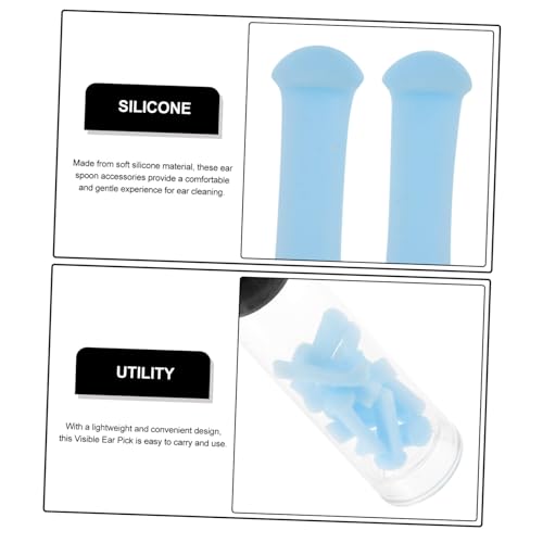 ERINGOGO Ear Spoon Set 5 Replacement Silicone and Metal Tips for Ear Wax Removal for Personal Hygiene Suitable for Adults and Boys and Girls