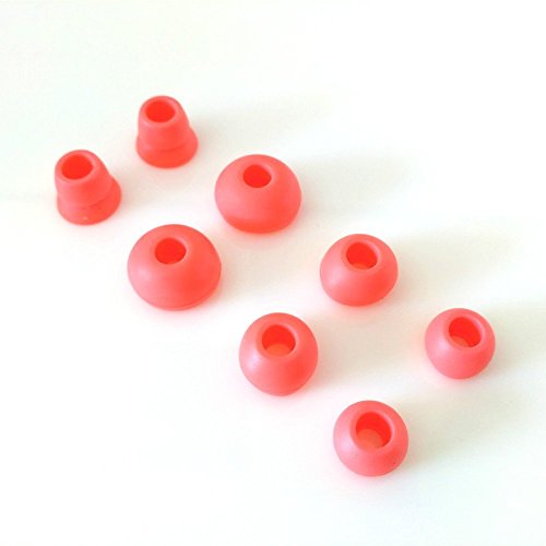 Replacement Silicone Eartips Earbuds Eargels Compatible with Beats by dr dre Powerbeats 3 Wireless Stereo Earphones (Red) - color: Red