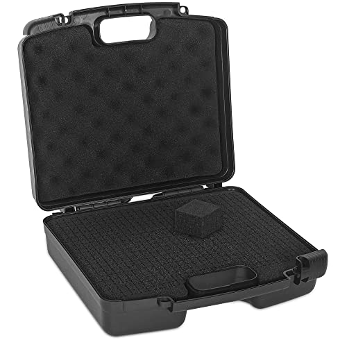 Portable Hard Case 12.2" x 9.85" x 3.77" with Customizable Diced Foam | Protects for Equipments, Electronics, Tools, Microphones, Recorder and More - size: 12"