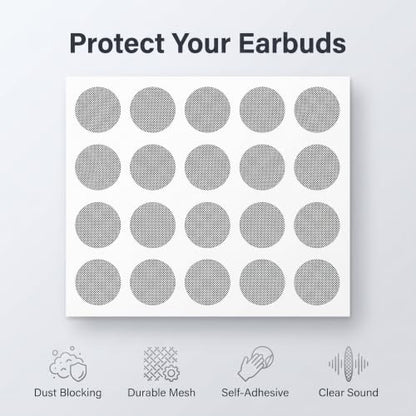 20Pcs/Set Silver Earbuds Filters Earphone Filter Mesh,Earbud and in-Ear Headphones Earphone Protective Filters Earphones Accessories(4mm)