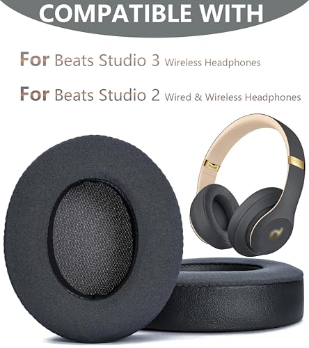 Replacement Ear Pads for Beats Studio 3.0 Wireless Titanium Color - color: Ice/titanium color