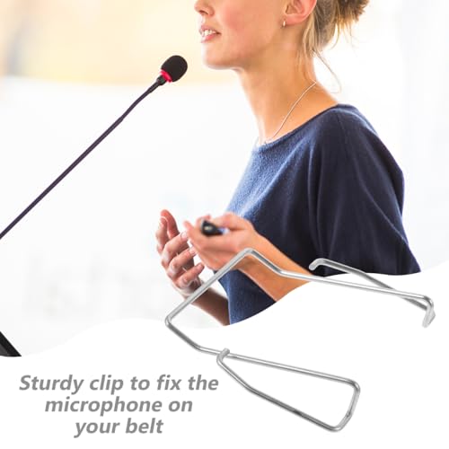 SUPVOX Receiver Belt Clip Universal Microphone Holder Clip for Wireless Mic Transmitters Professional Mic Belt Mount Lightweight and Durable 2.24X1.96X0.39 Inch