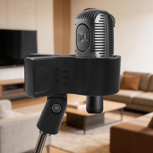 2 Pack Microphone Holder, Large | With a Silver 5/8" to 3/8" Screw Adapter, Mic Accessory Clip for Stands, Fit for Most Condenser and Wireless Microphones - size: 2 Clips (With Silver Screw)