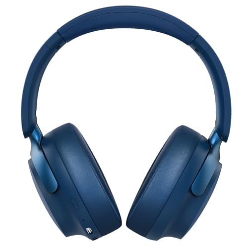 B8 Bluetooth Headphones Over Ear, 6 EQ Music Modes and 50H Playtime Deep Bass Wireless Headphones with Mic, Lightweight Folding HiFi Stereo Headset for iPad/Travel/Tablet/PC/Home Blue - color: Blue