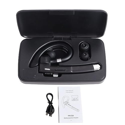 Bluetooth Headset, Bluetooth Earpiece Wireless Earpiece Single Ear BT 5.1 Wireless Handsfree Headset in Ear Headphone with Microphone for Business ﻿