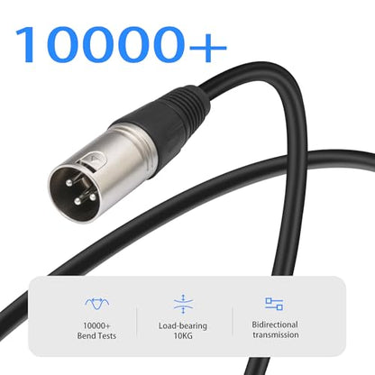 XLR Patch Cable XLR Male to Female Panel Mount Patchbay Cable for Floor Box, Stage Box 2ft 1pc - style: 1PC XLR Female Panel Mount to XLR Male