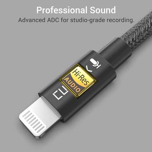 Cubilux XLR Female to Lightning Microphone Cable for Recording, Karaoke, XLR Dynamic Microphone to Lightning Braided Cable for iPhone 14/13/12 pro max, iPad 9/8/7, iPod, 2m/6.5FT
