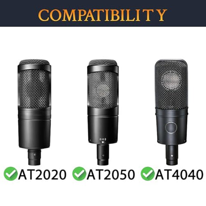 SOULWIT 2Pcs Pop Filter for ATH AT2020/AT2050/AT4040 - Black