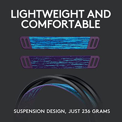 Logitech G535 Lightspeed Wireless Gaming Headset - Black | Lightweight, on-ear design, flip-to-mute microphone, USB rechargeable battery - color: Black, style: Wireless