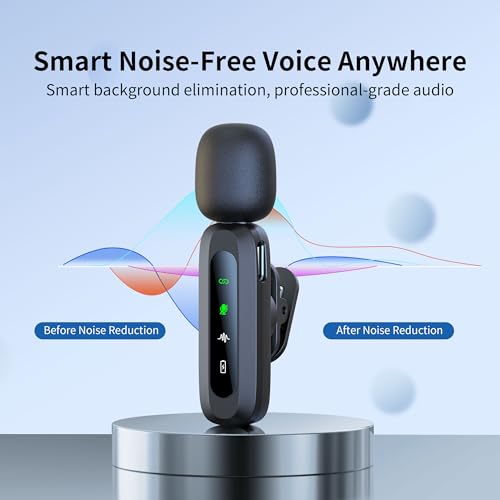 Wireless Mini Microphone for iPhone 15/16/17, iPad, Android, Wireless Lavalier Microphone with Noise Reduction, Portable USB C Lapel Mic for Video Recording, Vlog, Tiktok, YouTube - size: iPhone 15/16/17 & Androids (USB-C)
