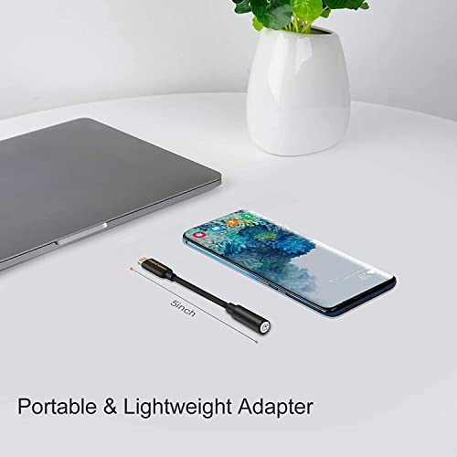CableCreation USB C to 3.5mm Headphone Adapter, Type-C to 3.5mm Audio Adapter Compatible with Galaxy S22 S20 S21 Ultra Z Flip S20+, iPad Pro 2020, Pixel 4 3 2 XL etc. 0.33 ft Black - style: USB C+Audio Cable