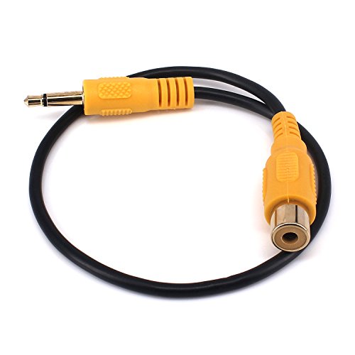 Gold Plated 3.5mm 1/8 inch Mono Male Plug to RCA Female Jack Audio Adapter Cable Cord 0.3m - color: Gold Plated 3.5M/RCAF