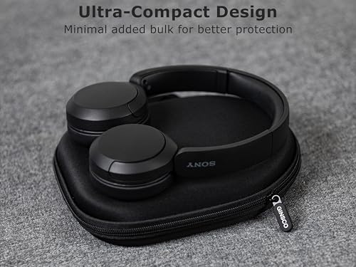 Ginsco Case Compatible with JBL Tune 510BT/520BT/500BT with Sony WH-CH520/510, Ultra-Slim Hard Shell Headphone Case for On Ear Headphones (Satin Black) - color: Satin Black
