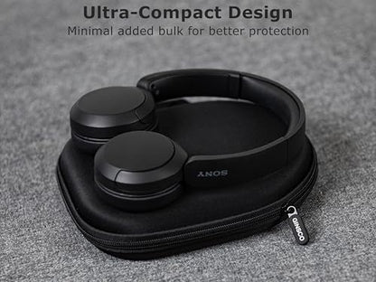 Ginsco Case Compatible with JBL Tune 510BT/520BT/500BT with Sony WH-CH520/510, Ultra-Slim Hard Shell Headphone Case for On Ear Headphones (Satin Black) - color: Satin Black