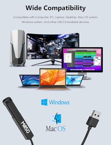MillSO USB PC Microphone External Lavalier Mini USB Microphone for Computer - color: Handheld