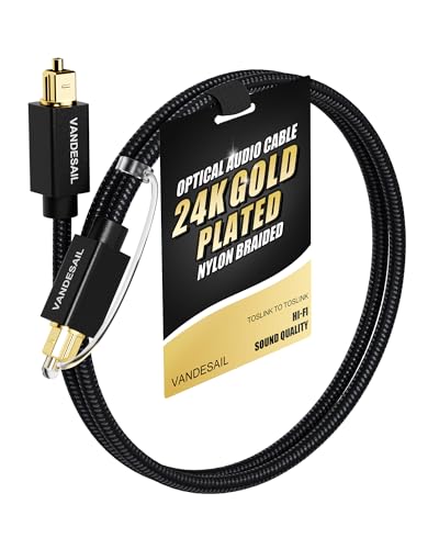 Short Optical Audio Cable 1.5 FT,Nylon Braided Optical Cable for Soundbar, Gold Plated Digital Fiber Optic TOSLINK Cable Compatible with Xbox,PS4,Samsung,Amps,TV - size: 1.5 ft