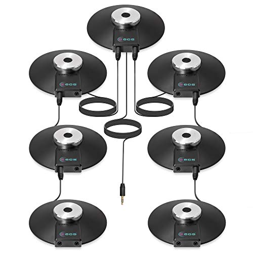 ECS WordForum 3.5mm TRS 360° Omnidirectional Stereo Conference Microphone for PC - with Daisy Chain Option, Condenser Mic for Teleconferencing - 7 Pack - size: 7 Pack - WordForum 3.5mm