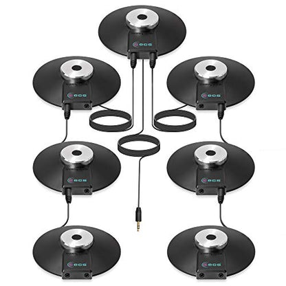 ECS WordForum 3.5mm TRS 360° Omnidirectional Stereo Conference Microphone for PC - with Daisy Chain Option, Condenser Mic for Teleconferencing - 7 Pack - size: 7 Pack - WordForum 3.5mm