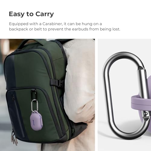 Soft Silicone Case for Raycon Everyday Classic Earbuds with Keychain&Cleaning Pen kit,Anti-Scratch Shockproof Protective Case Cover for Raycon Everyday Classic Earbuds Charging Case (Purple) - color: Purple