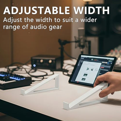 Musiin Audio Interface Stand compatible with SSL2+ MK2,ID14 MK2,Apollo X4 - color: White