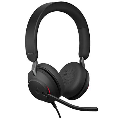 Jabra Evolve2 40 UC Wired Headphones, USB-C, Stereo, Black – Telework Headset for Calls and Music, Enhanced All-Day Comfort, Passive Noise Cancelling Headphones, UC-Optimized with USB-C Connection - size: Unified Communications, style: Stereo (USB-C)