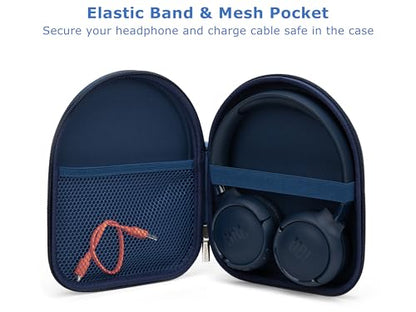 Ginsco Case Compatible with JBL Tune 510BT/520BT/500BT with Sony WH-CH520/510, Ultra-Slim Hard Shell Headphone Case for On Ear Headphones (Blue) - color: Blue