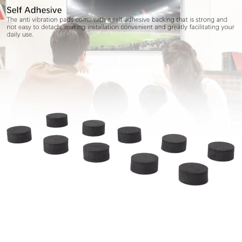 50Pcs Black EVA Foam Vibration Soundbar Isolation Pads Non Slip Thickened Adhesive Shock Absorption Pads Studio Monitors(20 * 10mm) - style: 20*10mm