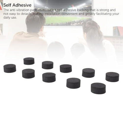 50Pcs Black EVA Foam Vibration Soundbar Isolation Pads Non Slip Thickened Adhesive Shock Absorption Pads Studio Monitors(20 * 10mm) - style: 20*10mm