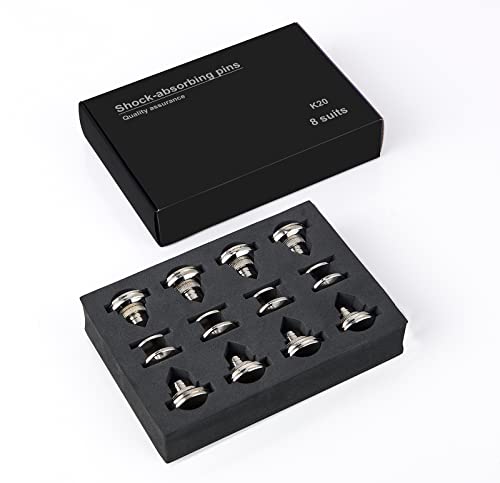 Speaker Spikes Adjustable Floor Protectors 8pcs with Adhesive, Sliver - color: Silver