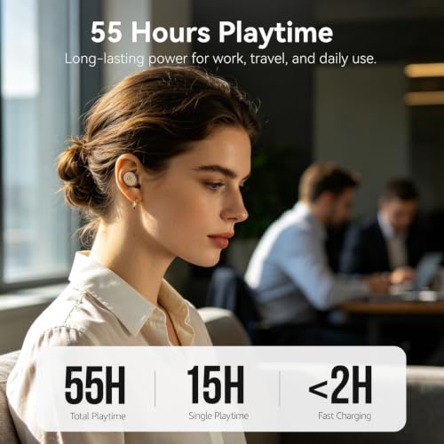 TOZO T10 Wireless Earbuds Powerful Bass Stereo Wireless Charging, APP, IPX8 | Waterproof, 55H Playtime, Ergonomic Design In Ear buds, App Customize EQ, Bluetooth 5.3 Headphones for Work, Travel, Khaki - color: Matte Khaki
