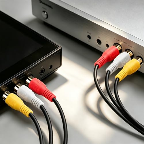 3 RCA Cable Audio Video Composite Male to Male DVD Cable (10 Feet) - size: 10 Feet
