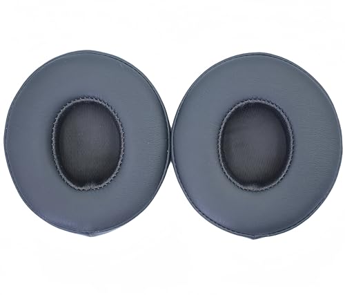 Headphone Replacement Ear Pad Cover Compatible with Beats by Dre Solo3 Solo2 Wired Wireless Headphones Protein Leather Memory Foam Headphone Cushion Ear Muffs-Titanium Color - color: titanium color