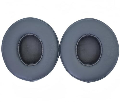 Headphone Replacement Ear Pad Cover Compatible with Beats by Dre Solo3 Solo2 Wired Wireless Headphones Protein Leather Memory Foam Headphone Cushion Ear Muffs-Titanium Color - color: titanium color
