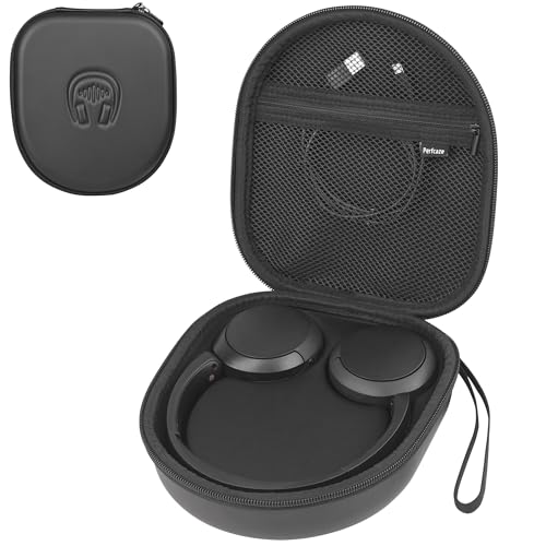 Hard Headphone Case for Sony WH-CH520 / JBL Tune Live 670NC, Black | Protective Carring Storage Case for Over-Ear Headphones, with Handle Strap & Mesh Pocket - color: BLACK