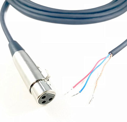 Custom Cable Connection 250 Foot Pro-Audio XLR Balanced Microphone Female to Blunt - 24 AWG Economy Shielded Install Cable - size: 250 Foot, style: Female to Blunt