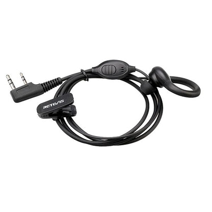 Retevis RT22 Walkie Talkie Earpiece, for RT68/RT21/H777/RT27/RT68H | 2 Pin, Compatible with Pxton, Baofeng BF-888S/BF-T26, Kenwood Two Way Radio, Walkie Talkie Earpiece with Mic(6 Pack)