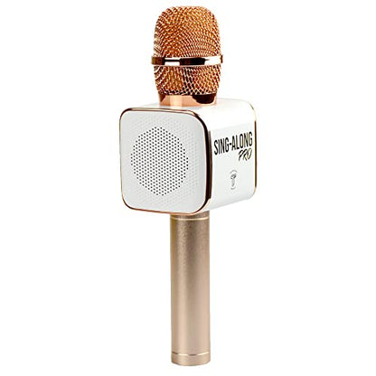 Sing-Along PRO Bluetooth Microphone - Wireless Karaoke Mic for Kids & Adults - Portable Home Karaoke Mic with Stereo Audio (Rose Gold) - color: Rose Gold