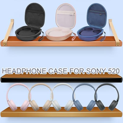 Hard Headphone Case for Sony WH-CH520 / JBL Tune Live 670NC, Blue | Protective Carring Storage Case for Over-Ear Headphones, with Handle Strap & Mesh Pocket - color: BLUE