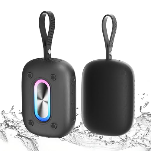 Waterproof Shower Bluetooth Speaker, Durable & Portable with Clear Sound, Ideal for Shower, Pool, Beach & Kayaking, BT 5.3 –Black - color: Black
