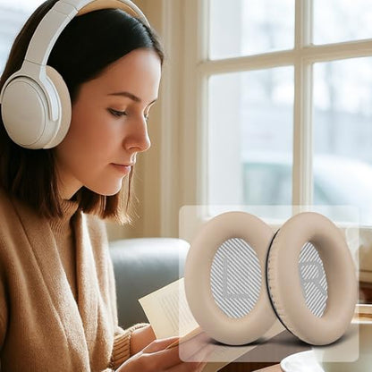 Earpads for Bose SoundLink AE2 - Beige | for SoundLink Around-Ear II (Model BA2) Over-Ear Headphones - color: Beige