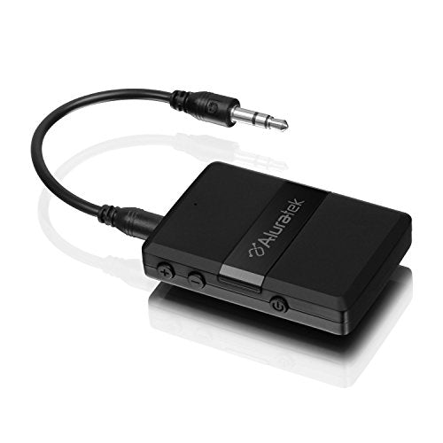 Aluratek Bluetooth V5.0 Audio Receiver and Transmitter Adapter with Low Latency for TV, PC, Auto, Airpline, MP3 Player (Connect to 2 Devices Simultaneously), AUX/RCA - ABC01F