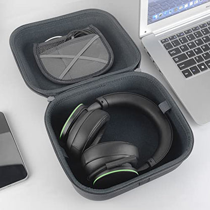 Linkidea Headphones Carrying Case Compatible with Corsair HS55, HyperX Cloud III, Logitech G435 Case, Replacement Protective Hard Shell Travel Bag with Cable, Charger Storage (Grey)
