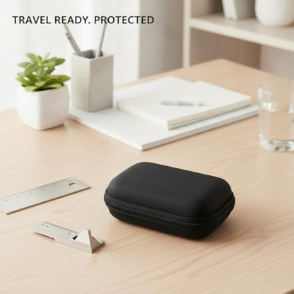 Hard Shell EVA Headphone Case for Over-Ear Models, Compact Travel Storage Organizer, Black