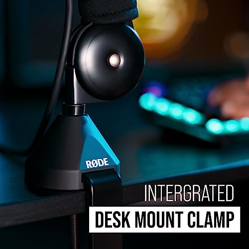 RØDE PodMic USB Versatile Dynamic Broadcast Microphone With XLR and USB Connectivity for Podcasting, Streaming, Gaming, Music-Making and Content Creation & PSA1 Swivel Mount Studio Microphone Boom Arm