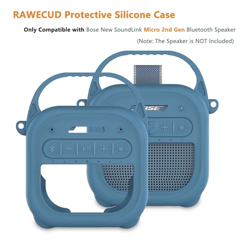 Silicone Cover Case for Bose SoundLink Micro 2 Bluetooth Speaker, Blue - color: Blue Case