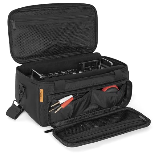 Padded Mixer Carry Bag Fits Behringer X-AIR Series Mixers（ XR12，XR16，XR18）, L 14.6" x W 7.5" x H 6.7" Black
