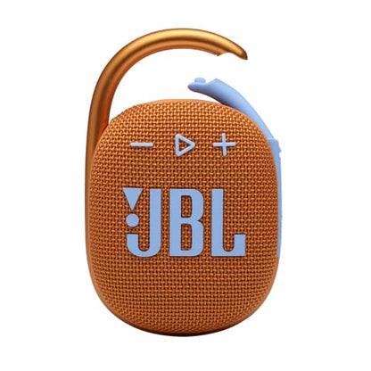 JBL Clip 4, Orange - Portable Bluetooth 5.1 Speaker - Up to 10 Hours of Play - Waterproof & Dust Resistant - Includes Noise & Echo-Canceling Speakerphone - color: Orange