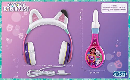 Gabbys Dollhouse Kids Headphones with 3.5mm Jack, Wired Headphones | Adjustable Headband - color: Gabbys Dollhouse